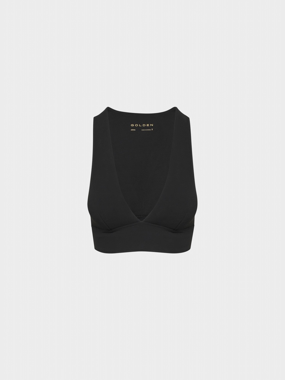 Aritzia Black Golden Butter Achieve Sports Bra